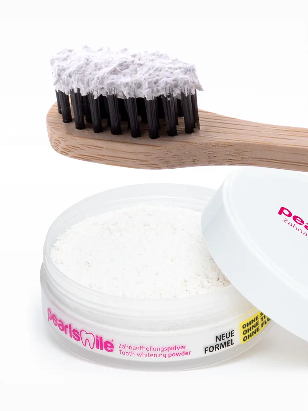 PearlSmile Teeth Whitening Powder – Lemon-Mint – Teeth Whitening Bio Powder Without Fluoride and Sodium Lauryl Sulfate